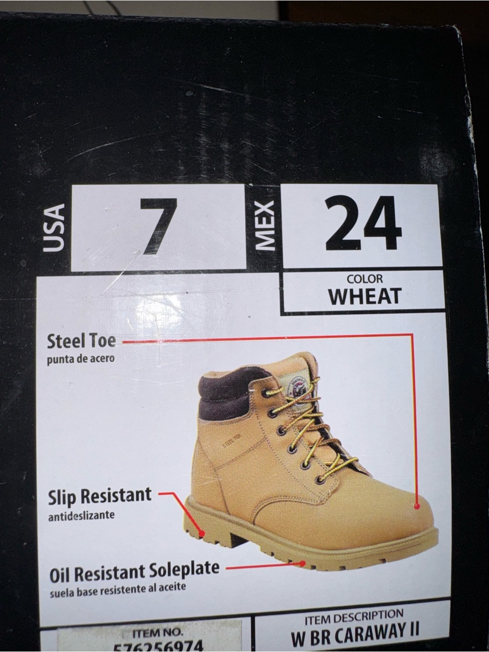 Brahma Wheat Steel Toe Work Boot - Tan Upper, Dark Brown Collar